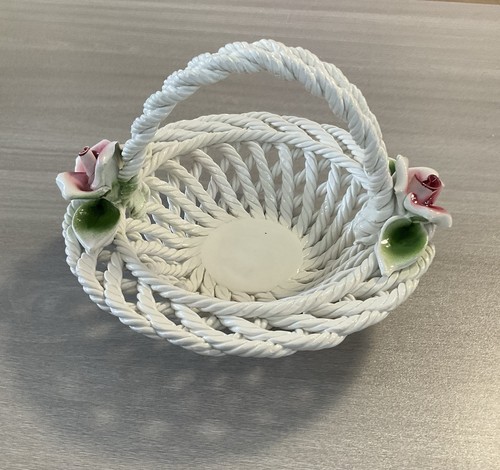 Ceramic lattice basket - lattice, handle