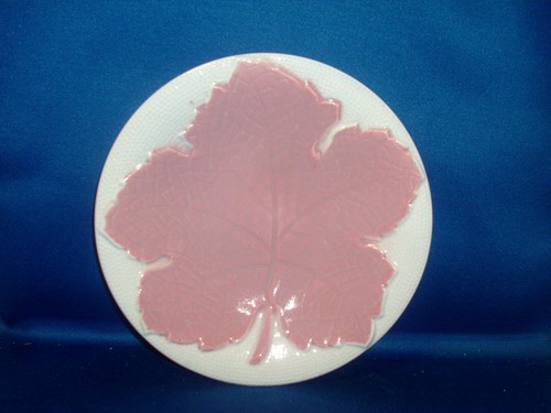 Antique majolica maple leaf - majolica,